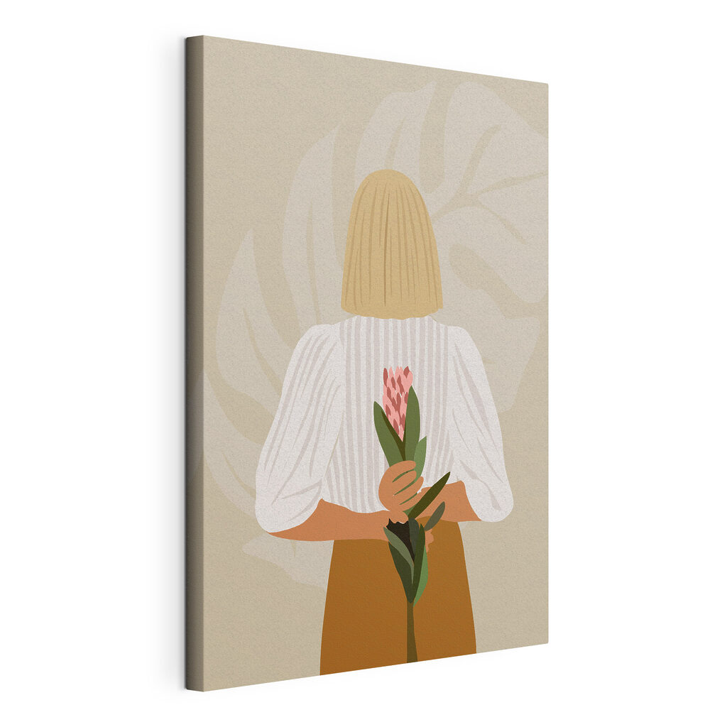 Woman holding a flower Woman holding a flower