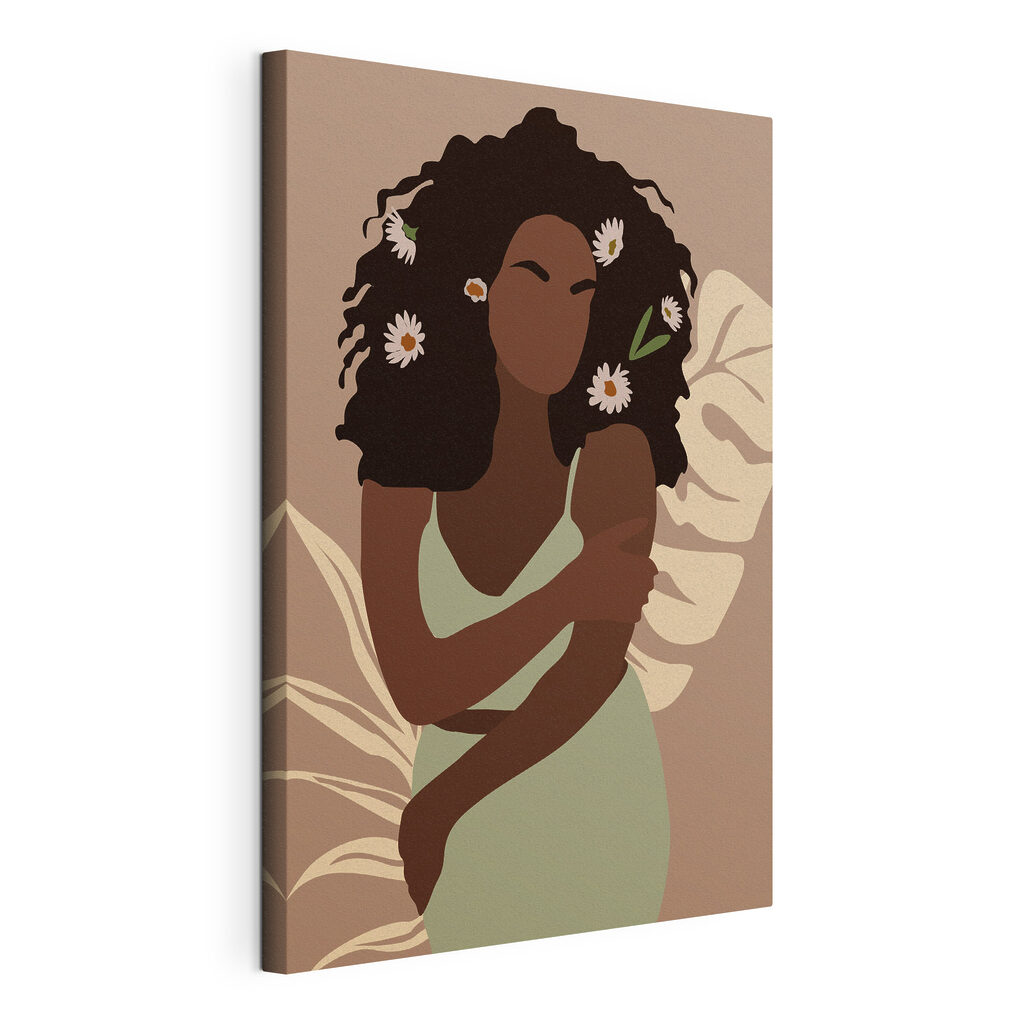 Woman with flowers in her hair