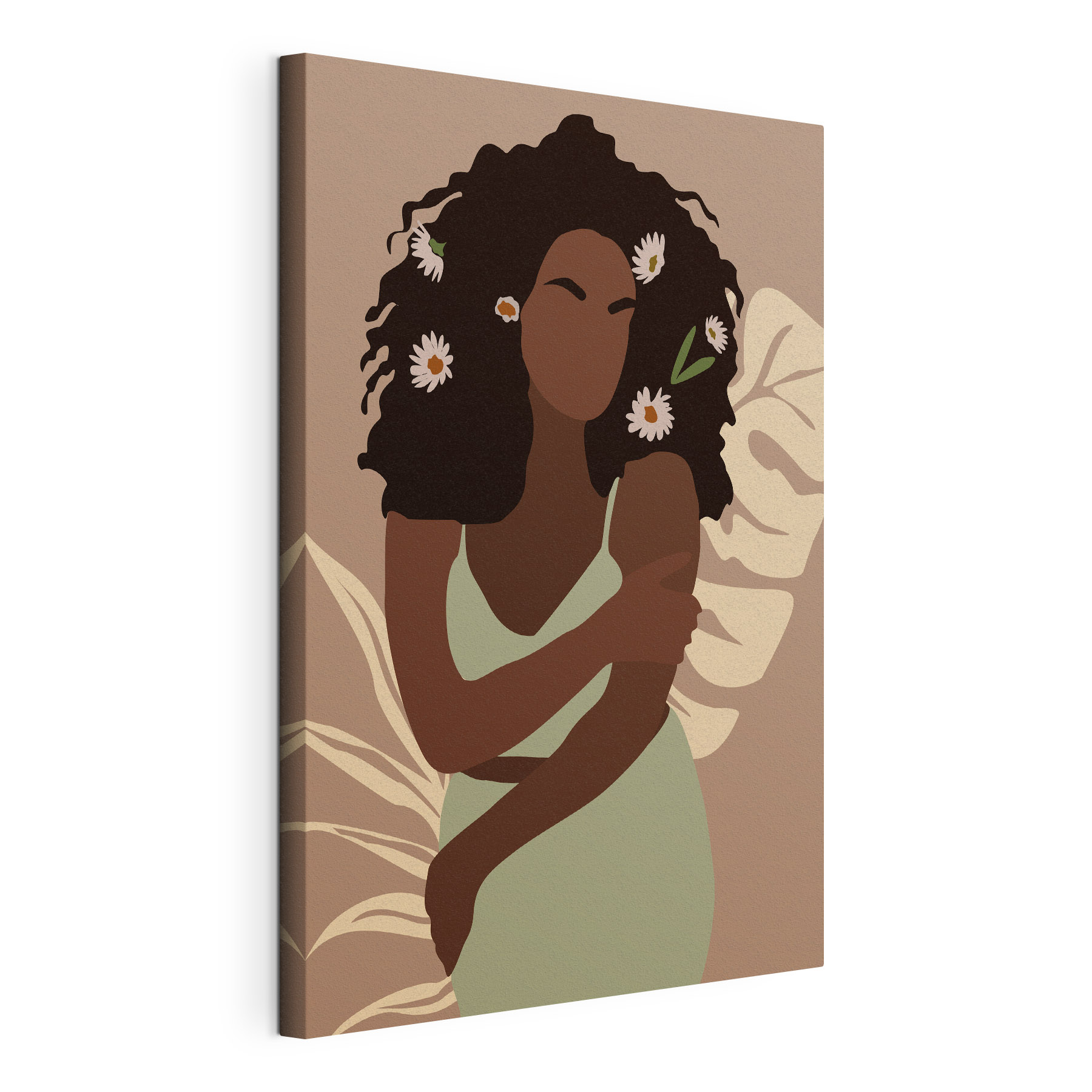 Woman with flowers in her hair