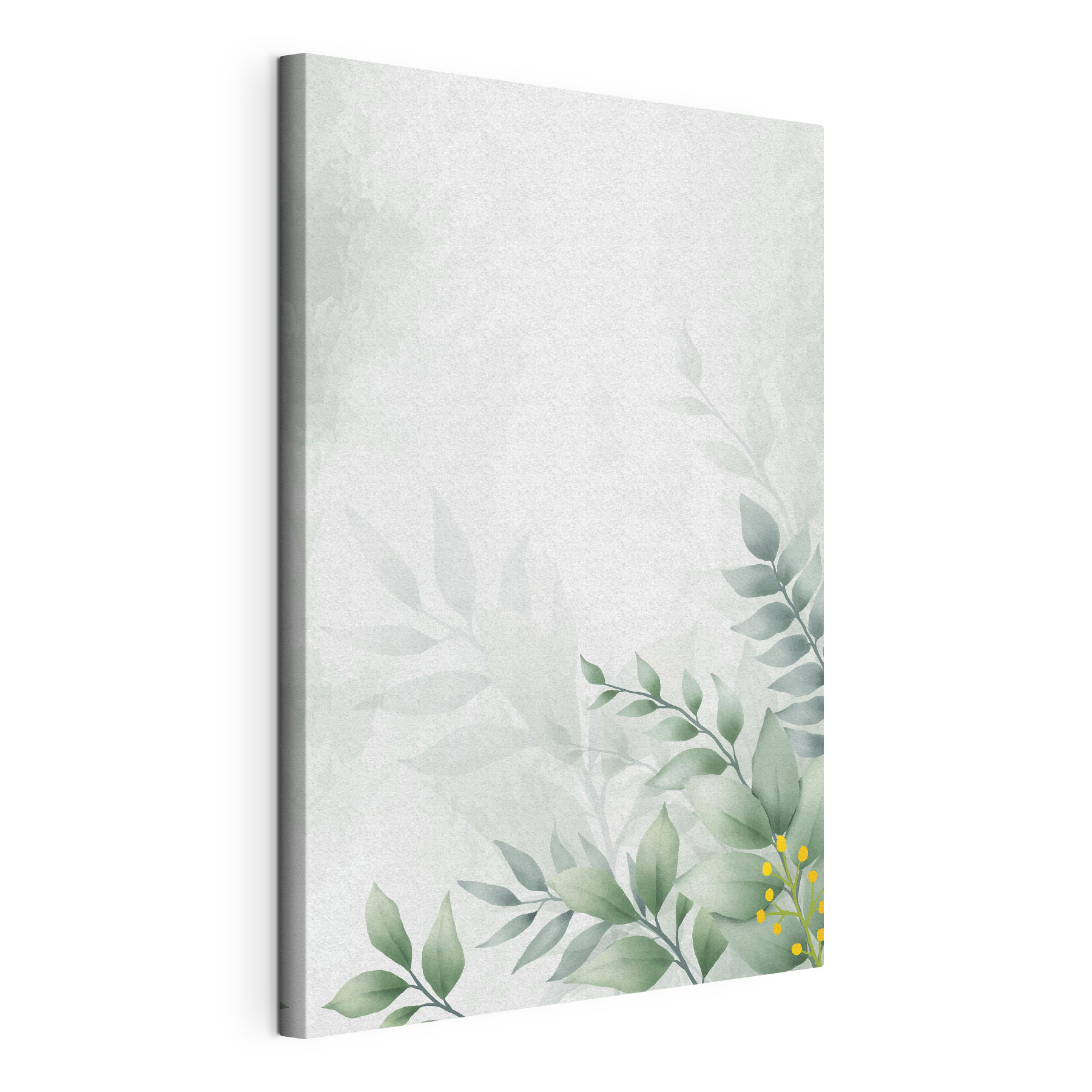 Green leaves on a white background Green leaves on a white background