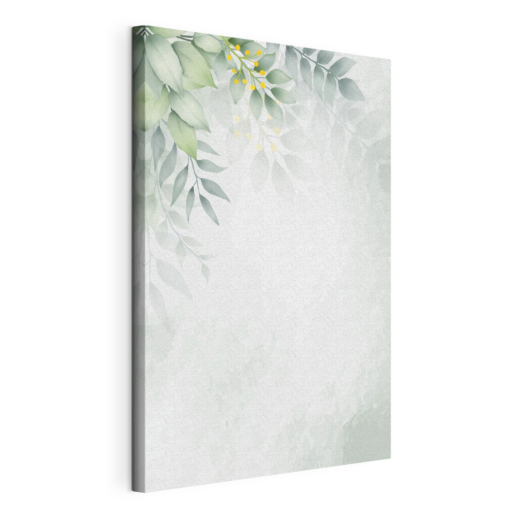 White background with green leaves White background with green leaves