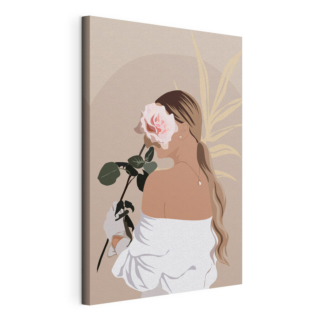 A woman holding a rose A woman holding a rose