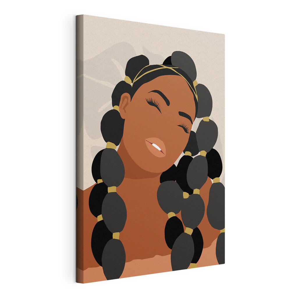 Woman with braided hair Woman with braided hair
