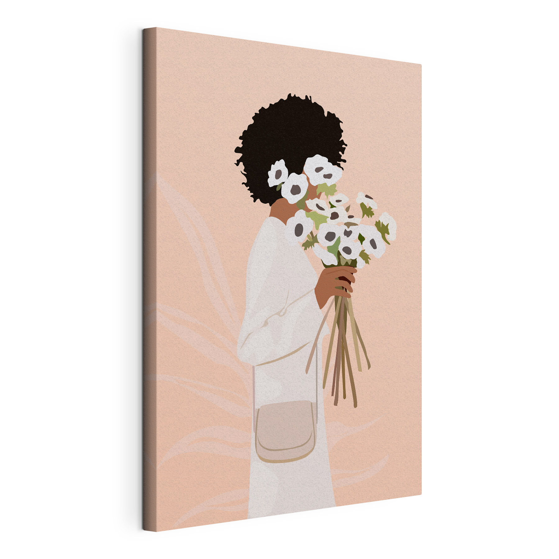 Woman holding flowers