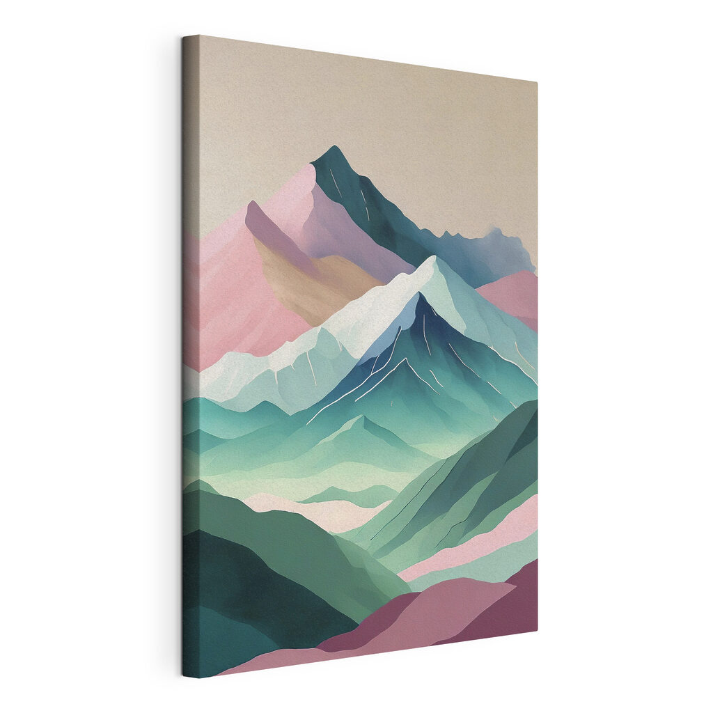 Painting of mountains with different colors Painting of mountains with different colors