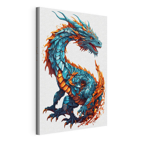 Quadri Drago blu e arancione (COD: s36432) Quadri Quadri Drago blu e arancione (COD: s36432)