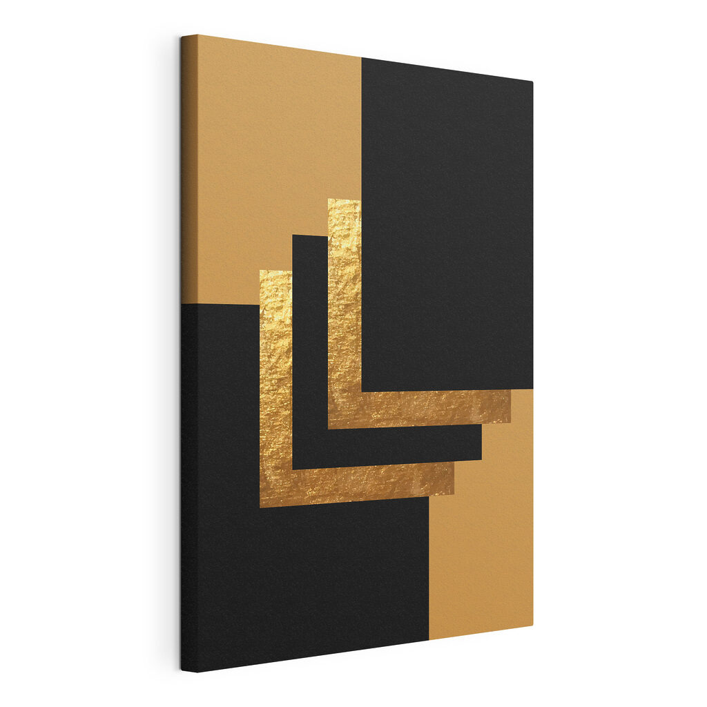 Shimmering metallic geometric abstraction