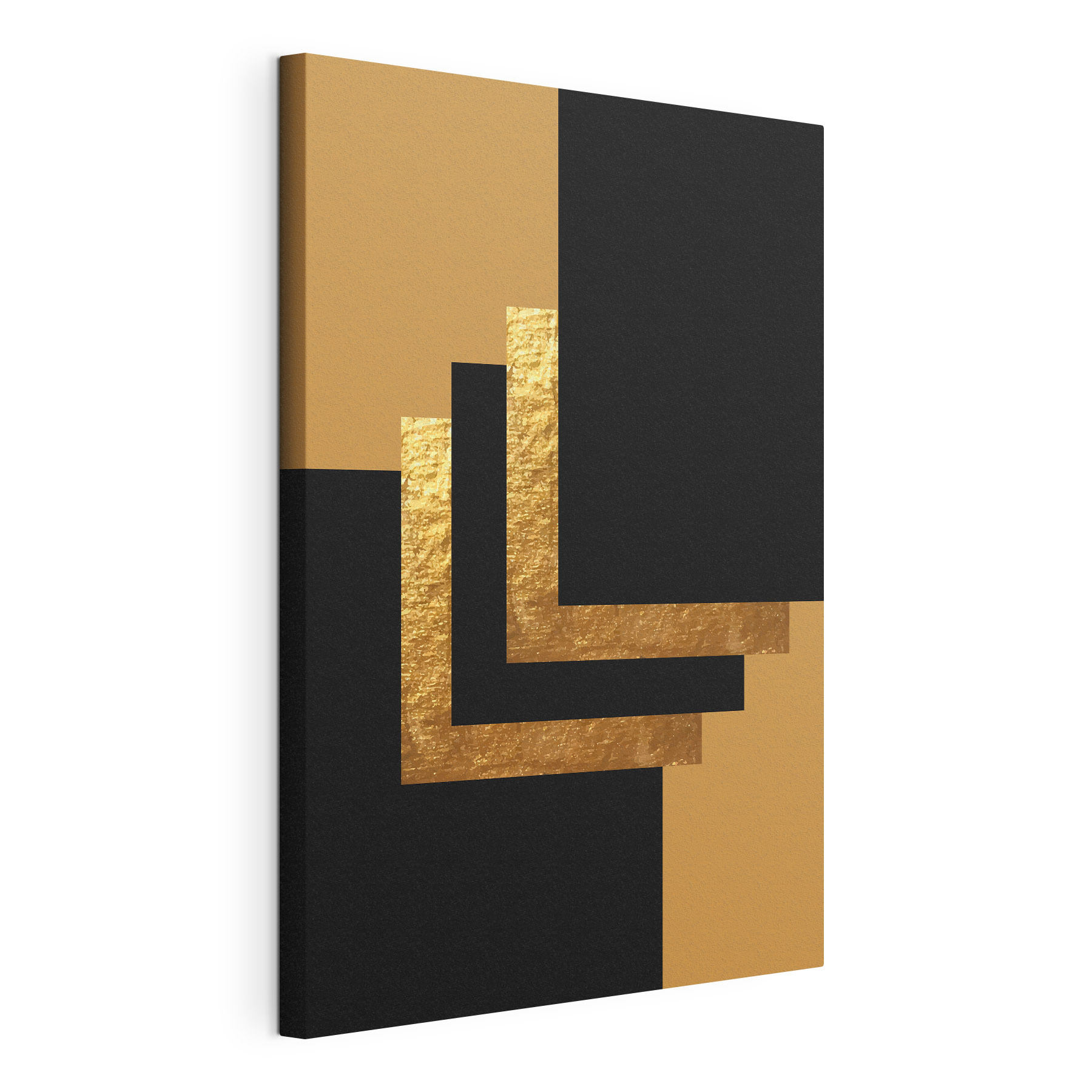 Shimmering metallic geometric abstraction