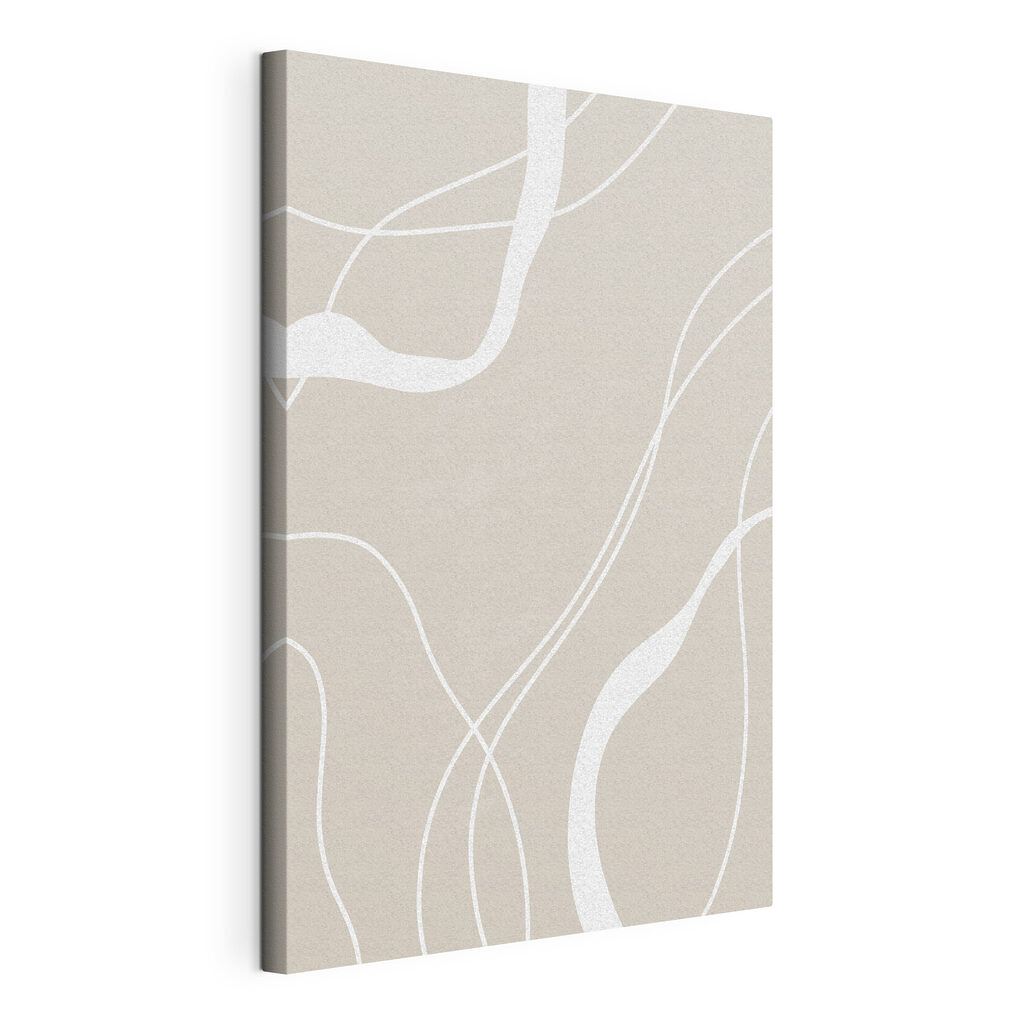 A white lines on a beige background