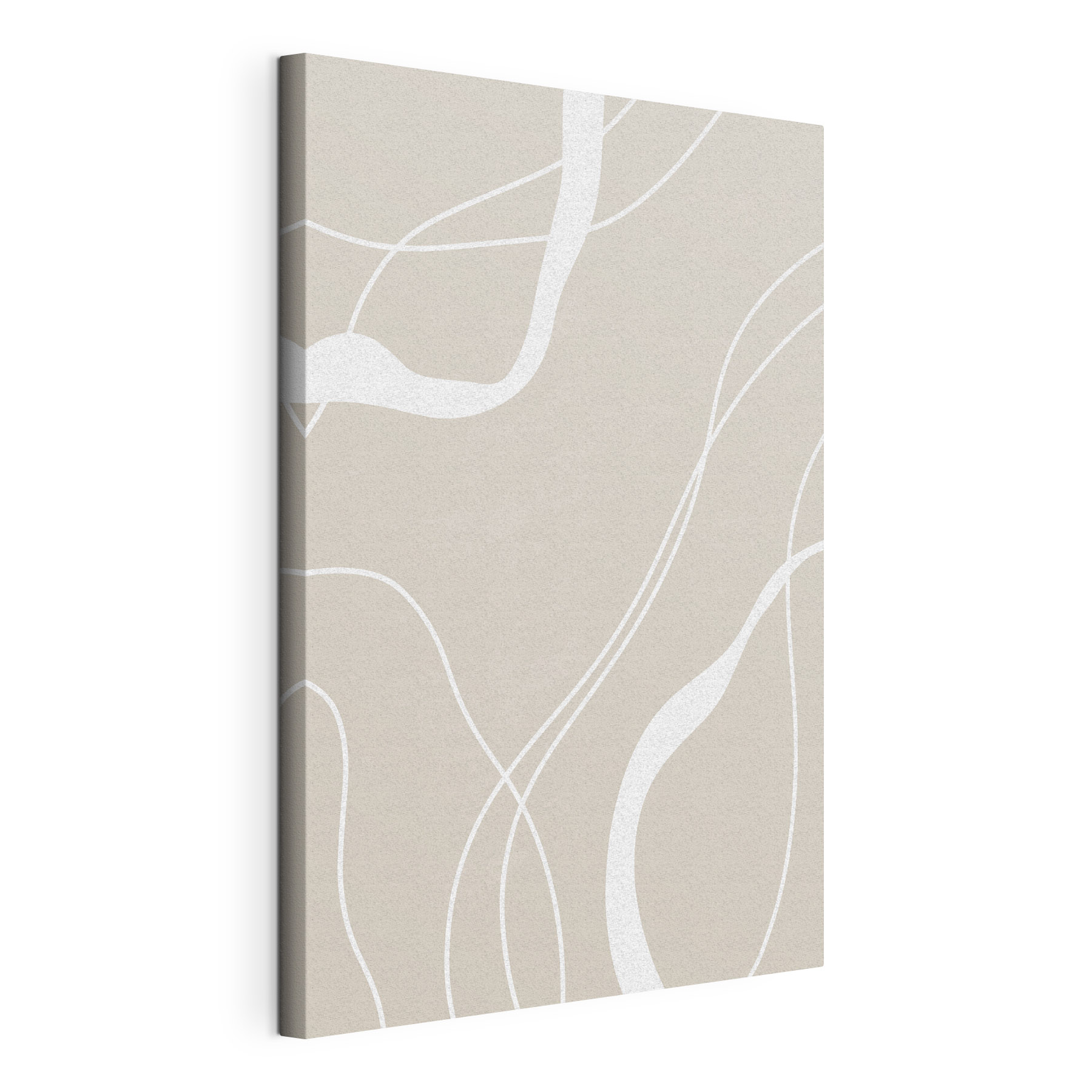 A white lines on a beige background