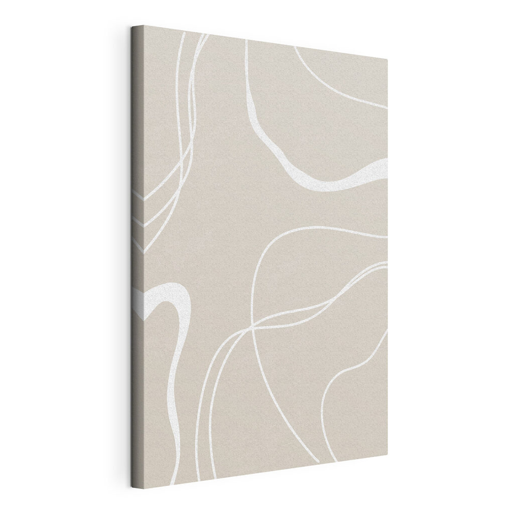 A white lines on a beige background