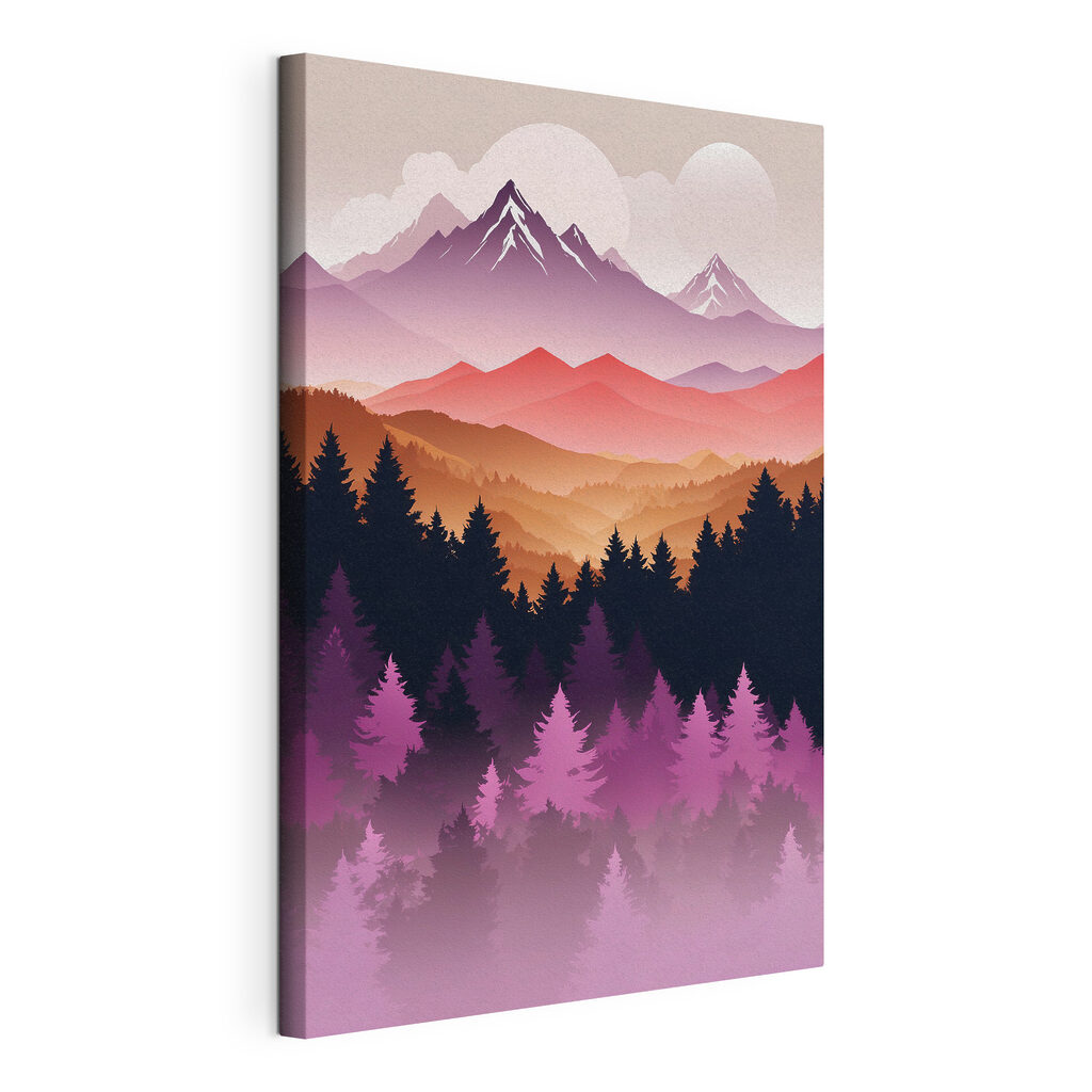 Mountain range with trees and mountains in the background