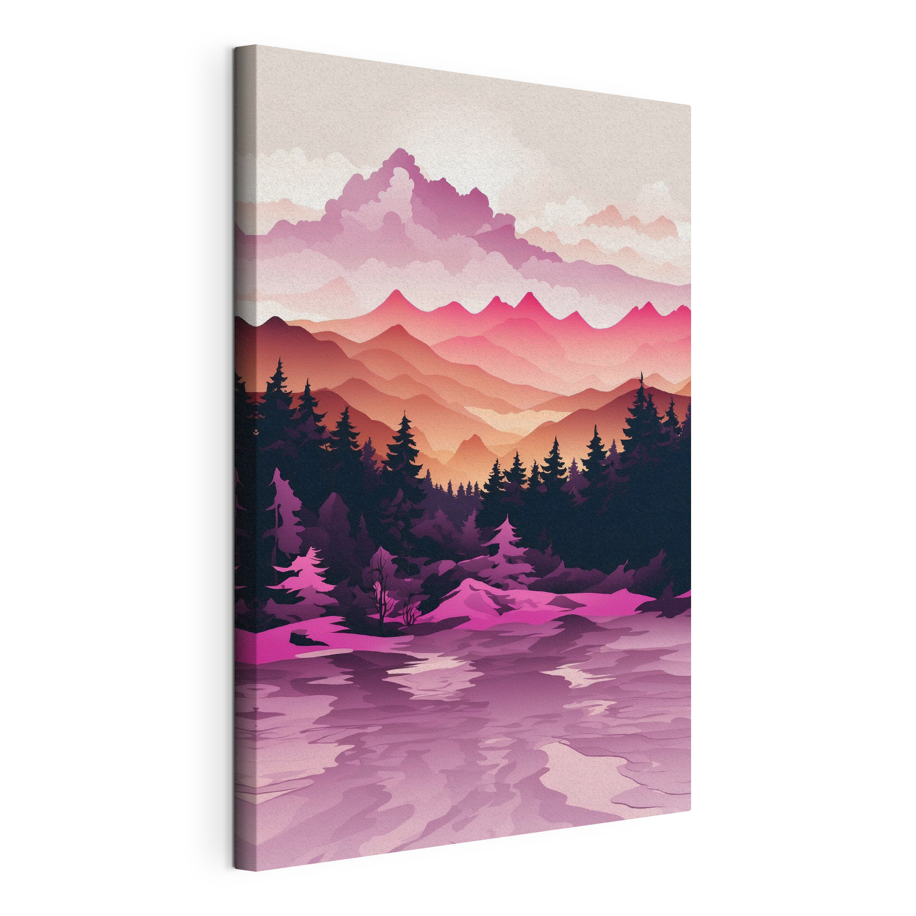Landscape with mountains and trees