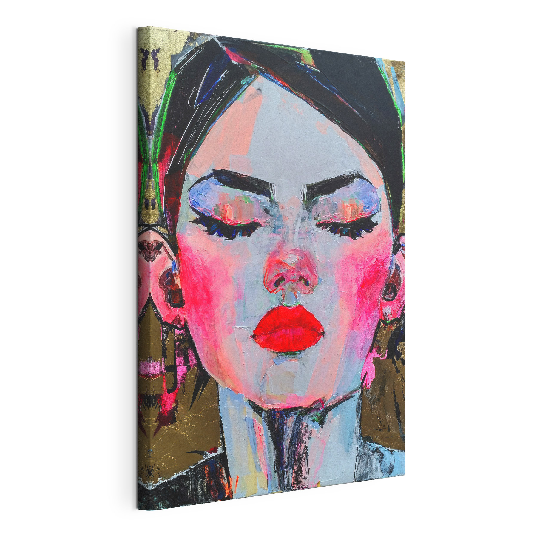 Vibrant portrait with bold colors Vibrant portrait with bold colors