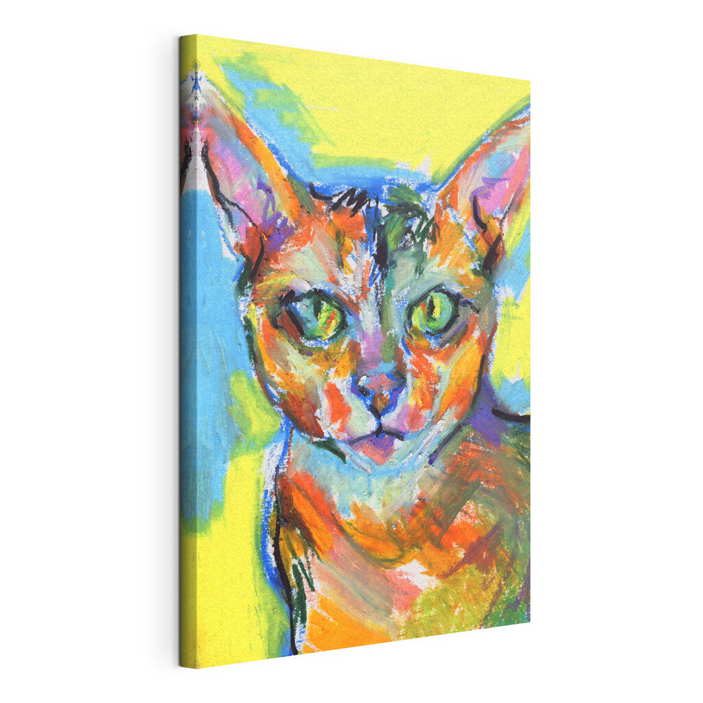 A painting of a cat A painting of a cat