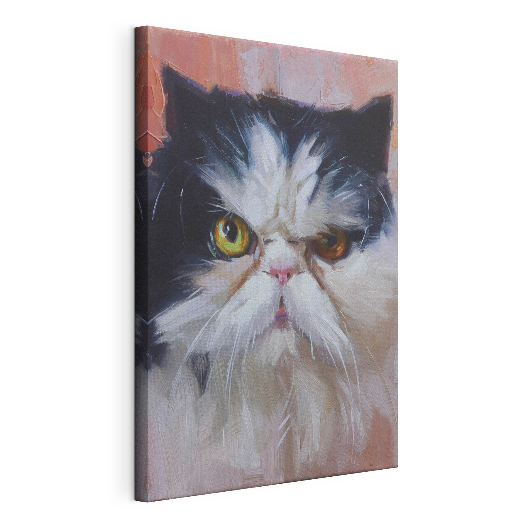Expressive feline gaze in soft hues Expressive feline gaze in soft hues
