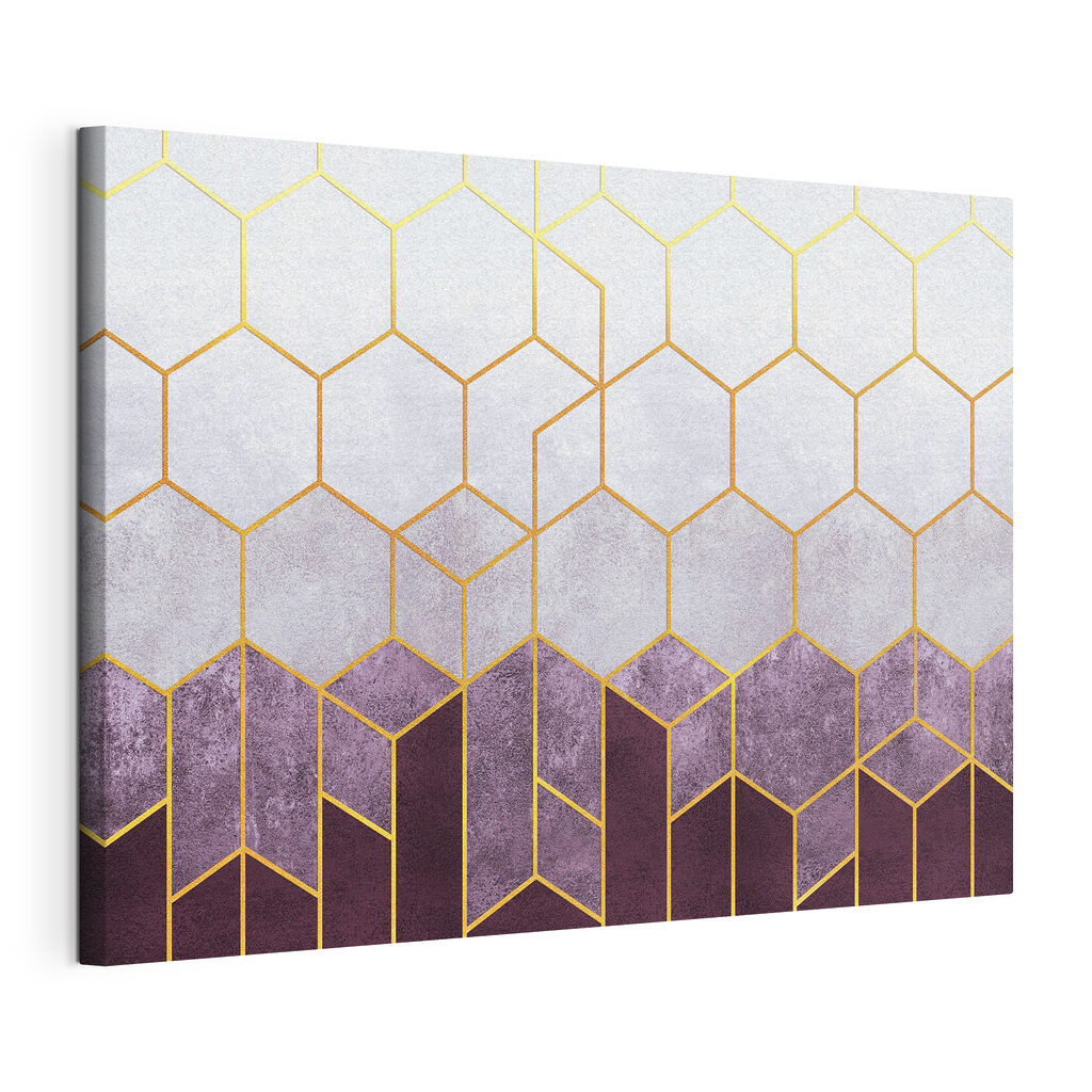 Purple and white hexagons