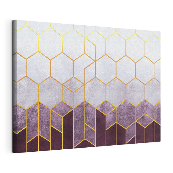 Purple and white hexagons