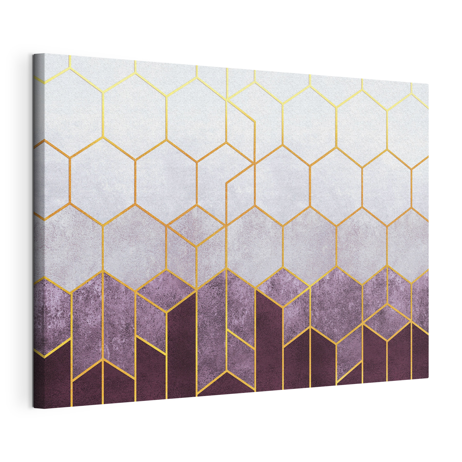 Purple and white hexagons