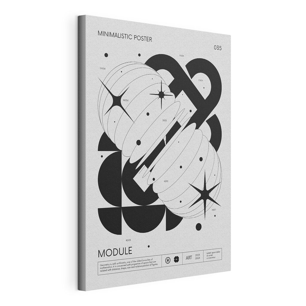 A black and white image of geometric shapes A black and white image of geometric shapes