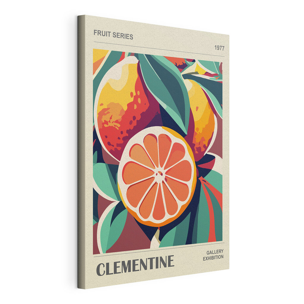 A fruit with leaves and a slice of orange A fruit with leaves and a slice of orange