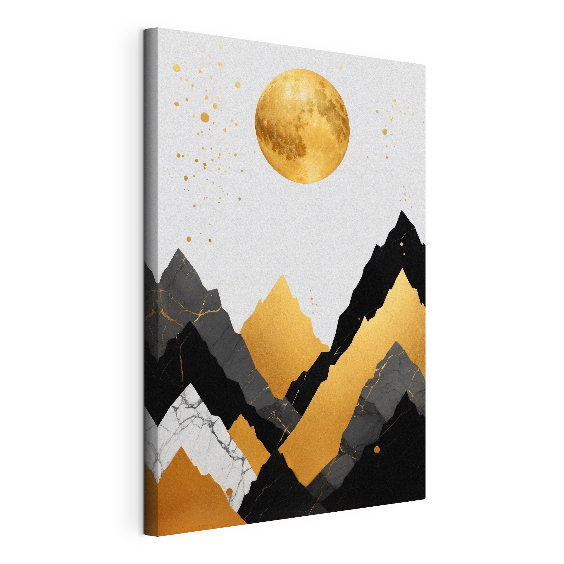 Moon over mountains and a moon