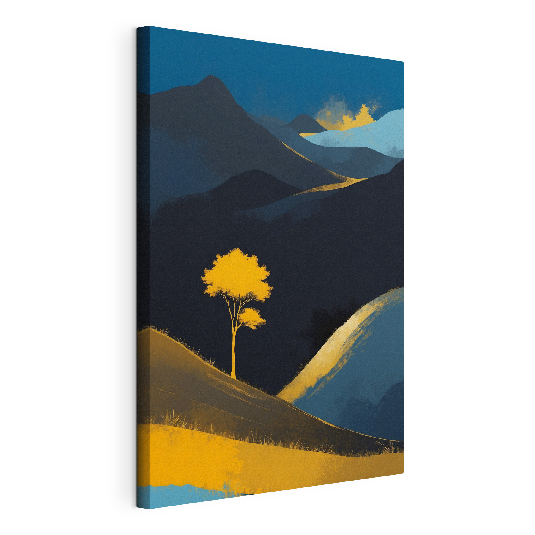 Yellow tree on a hill Yellow tree on a hill