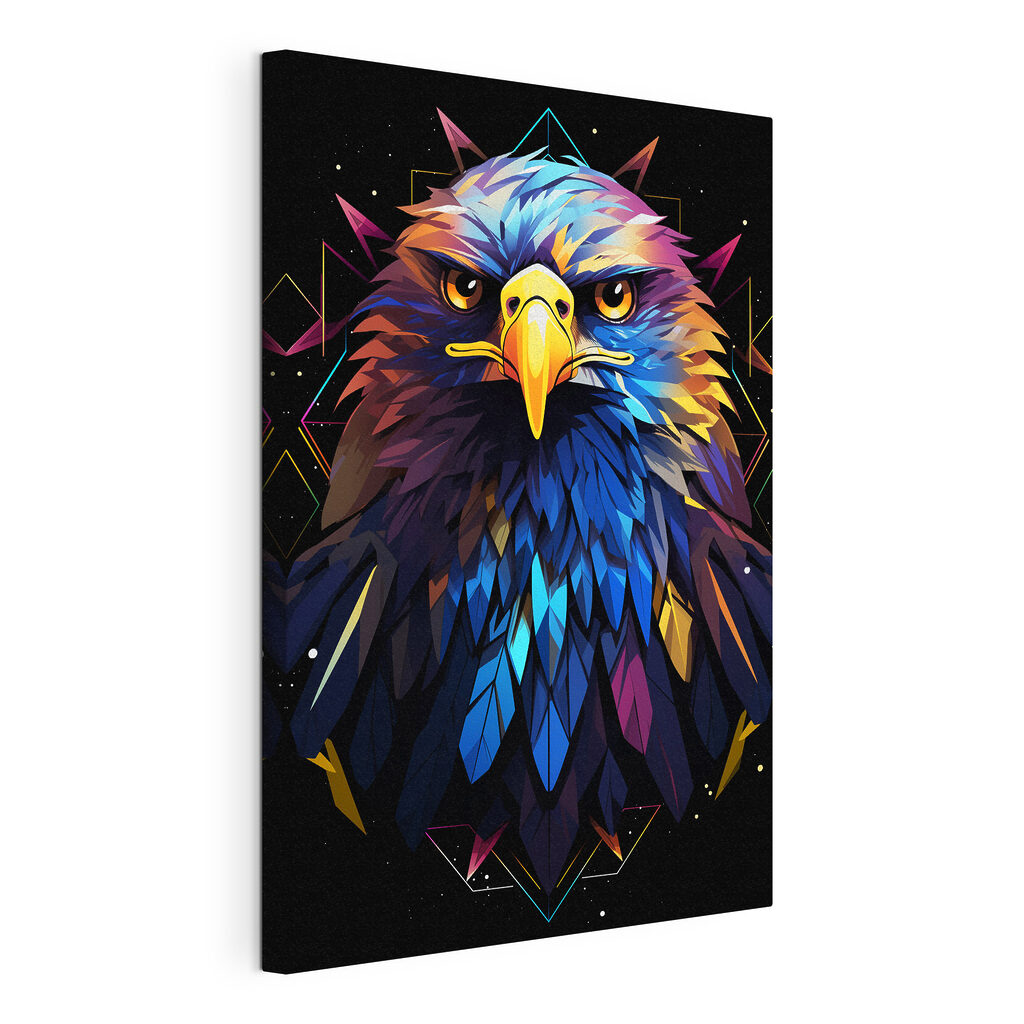 A colorful bird with a yellow beak A colorful bird with a yellow beak