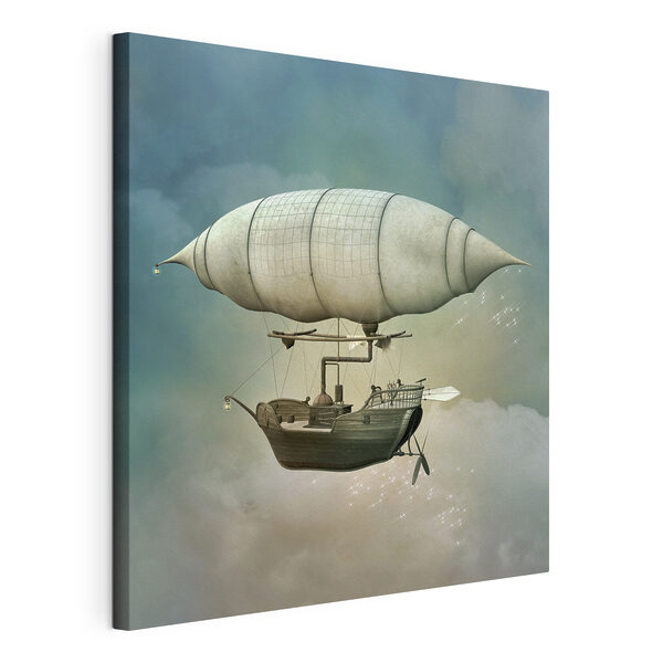 Quadri Un dirigibile steampunk nel cielo (COD: s36706) Quadri Quadri Un dirigibile steampunk nel cielo (COD: s36706)