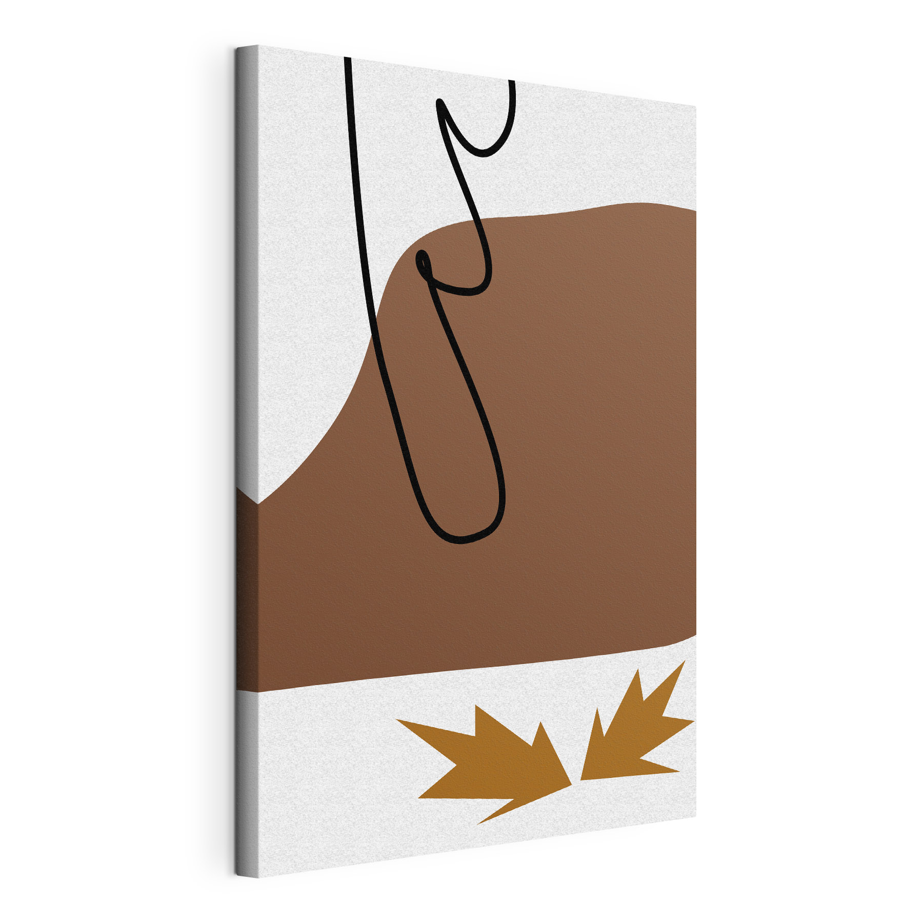 A brown and black drawing A brown and black drawing