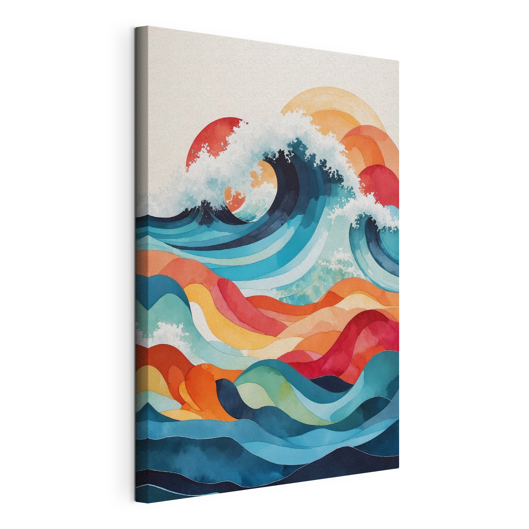 A watercolor painting of waves A watercolor painting of waves