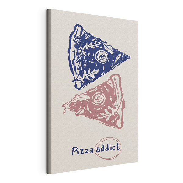 Un disegno di una pizza Quadri Un disegno di una pizza