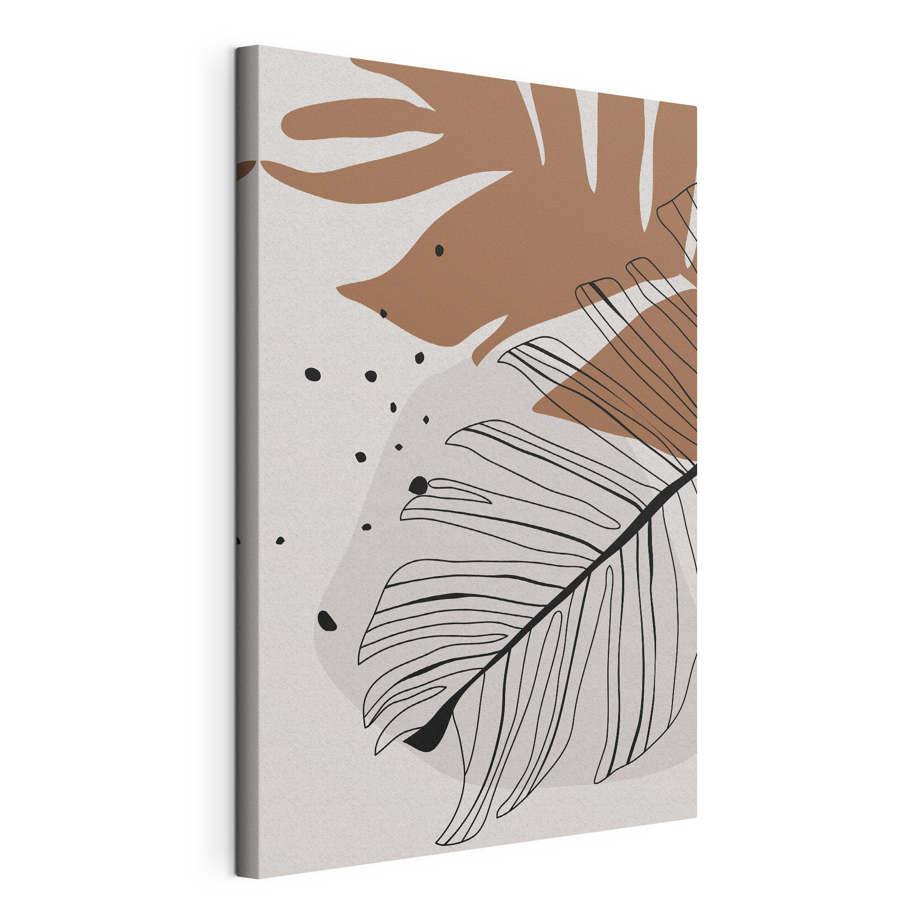 Tropical leaves in abstract design Tropical leaves in abstract design