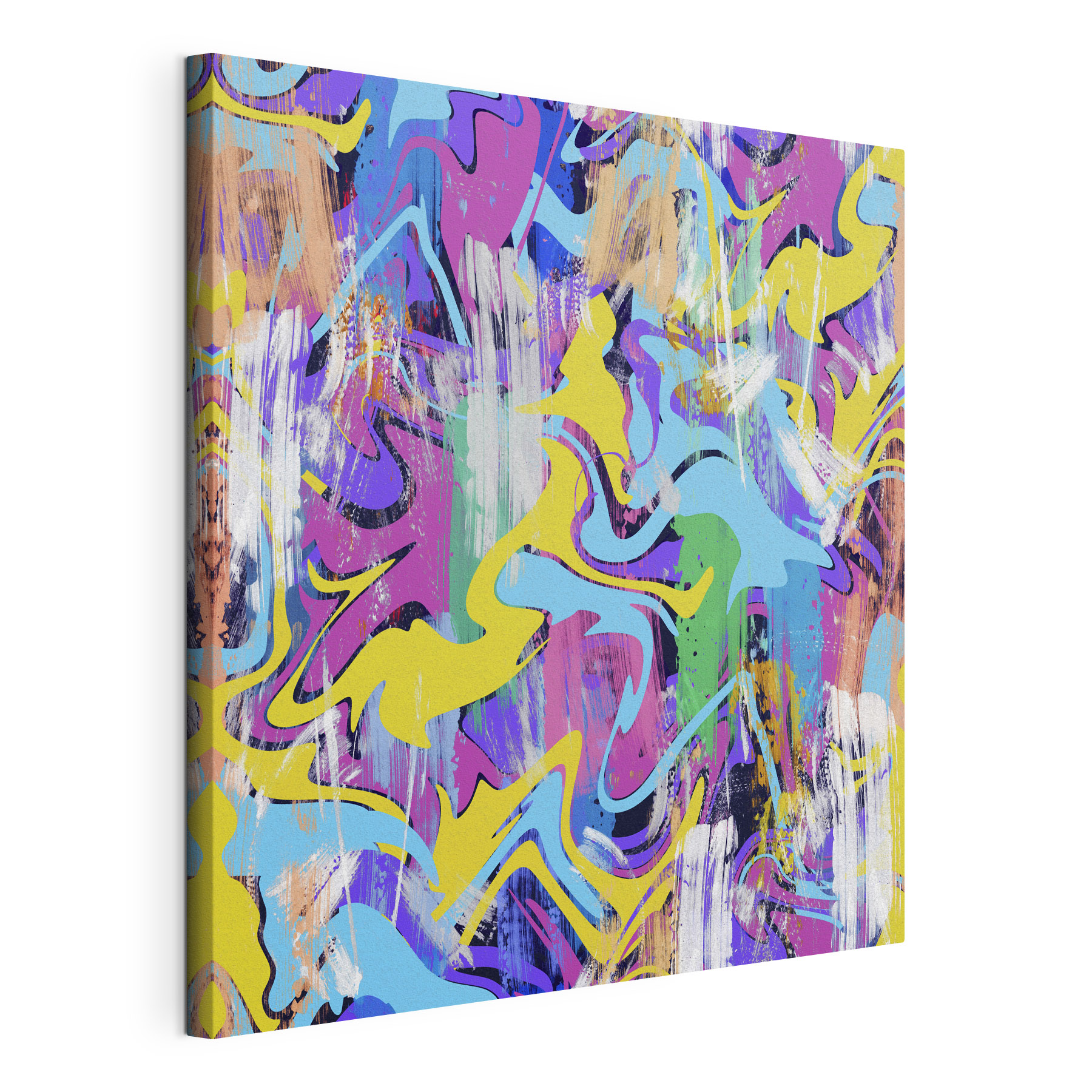 A colorful pattern with brush strokes