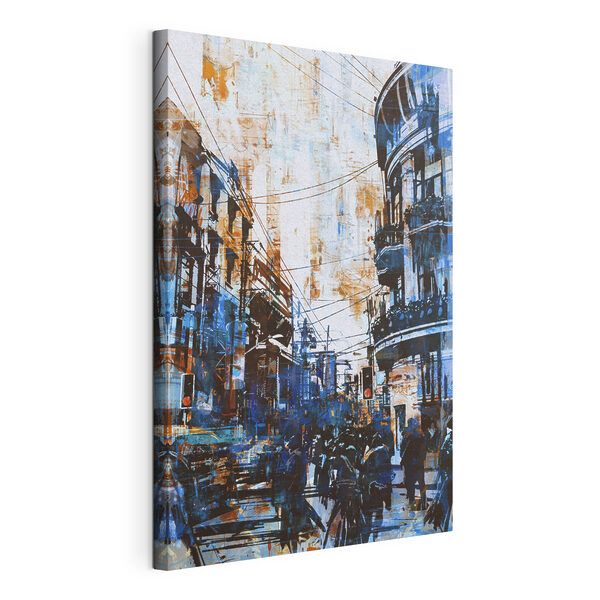Quadri Una strada con edifici e persone (COD: s37087) Quadri Quadri Una strada con edifici e persone (COD: s37087)