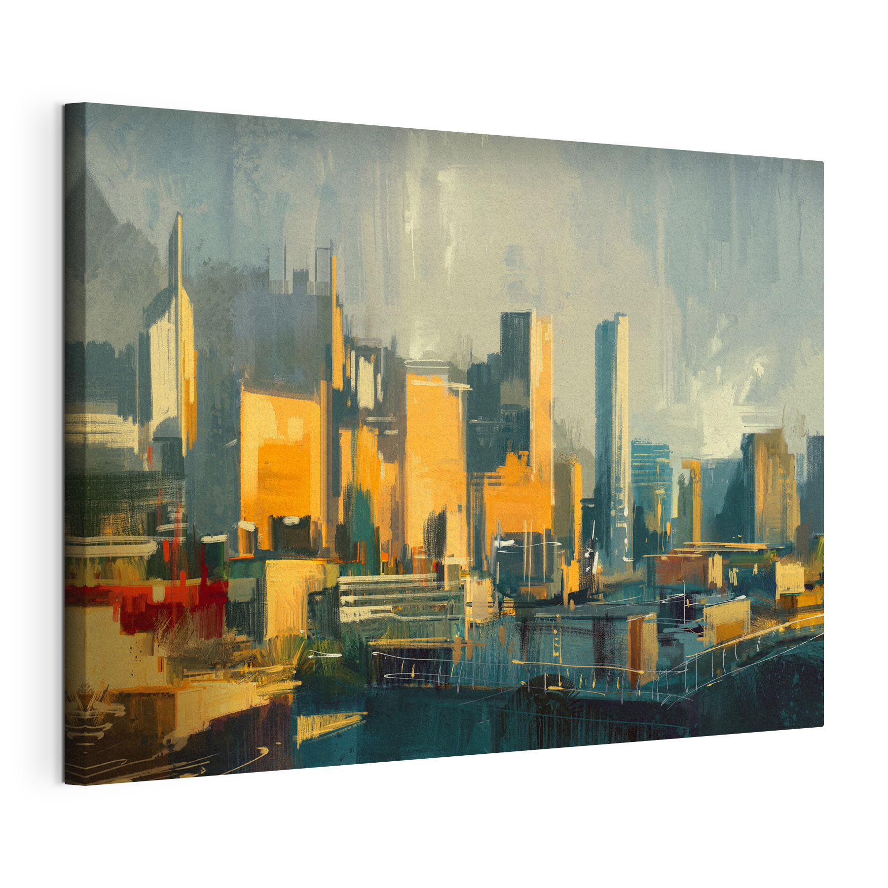 A city skyline with tall buildings A city skyline with tall buildings