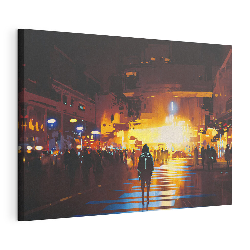 A person walking on a street A person walking on a street