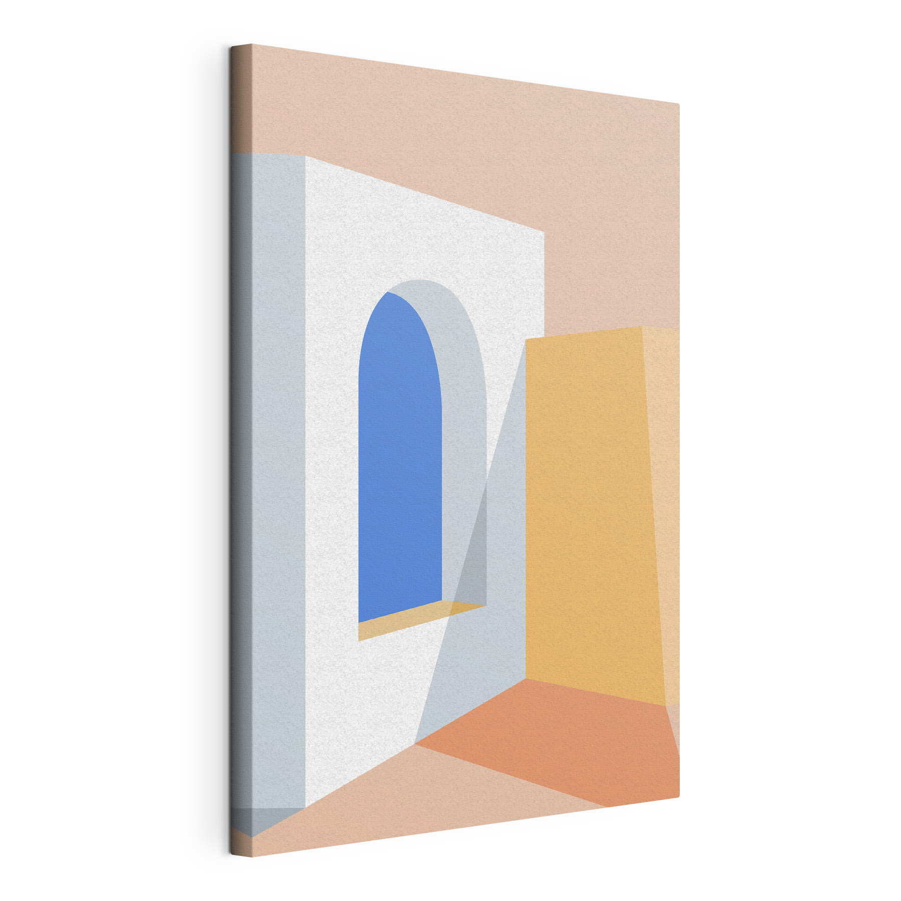 Geometric forms in soft color palette