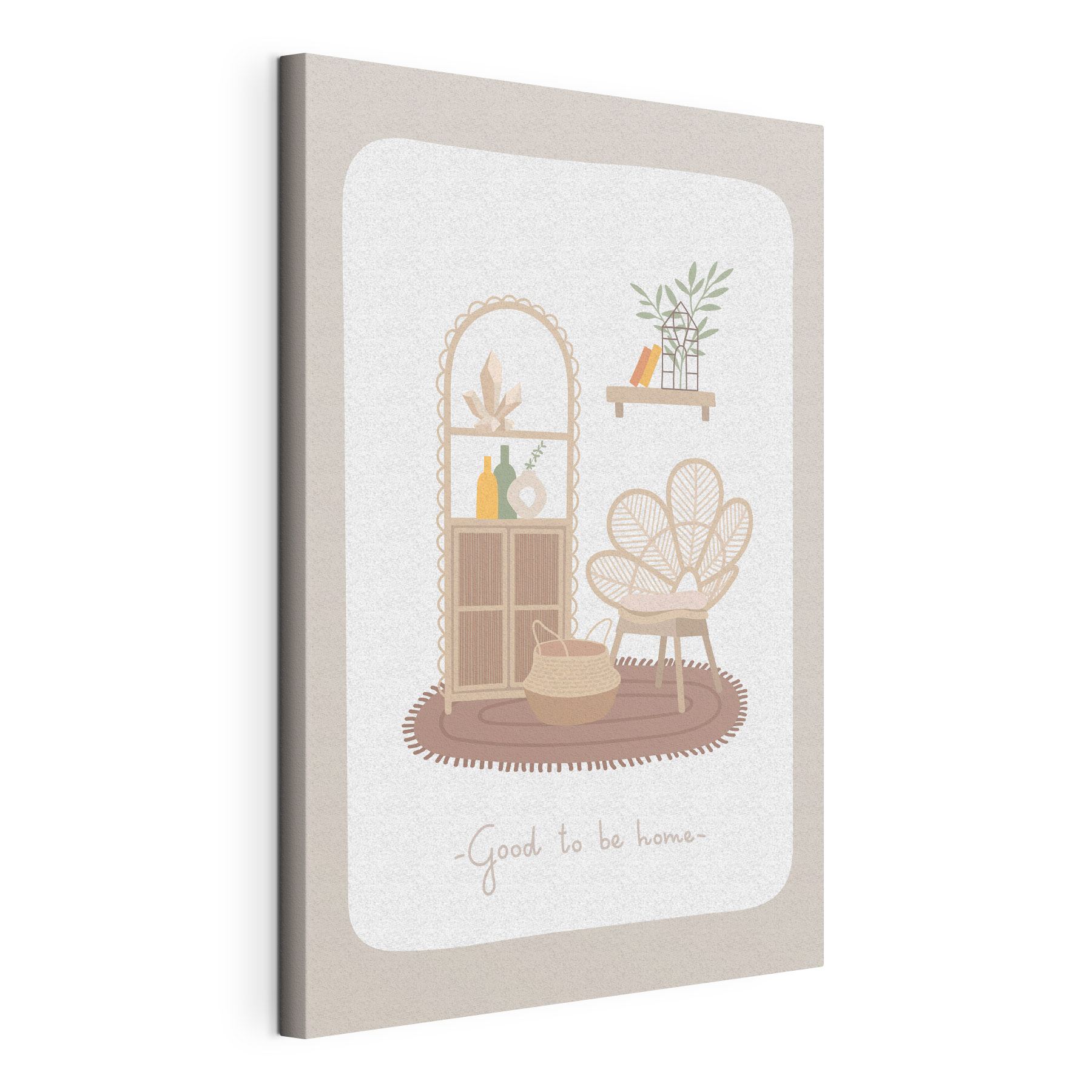 A poster of a room with furniture