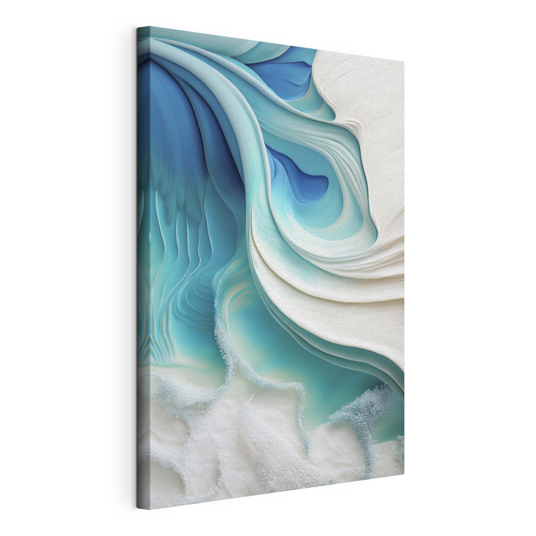 Flowing waves of serene blue hues Flowing waves of serene blue hues