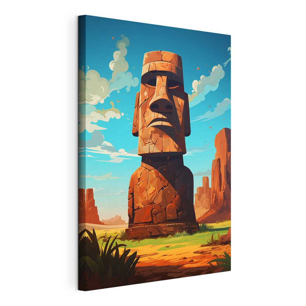 Large stone statue in a desert Large stone statue in a desert