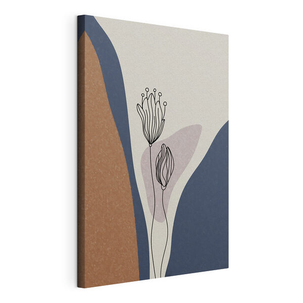 Quadri Quadri Un disegno di fiori su una parete (COD: s37276)