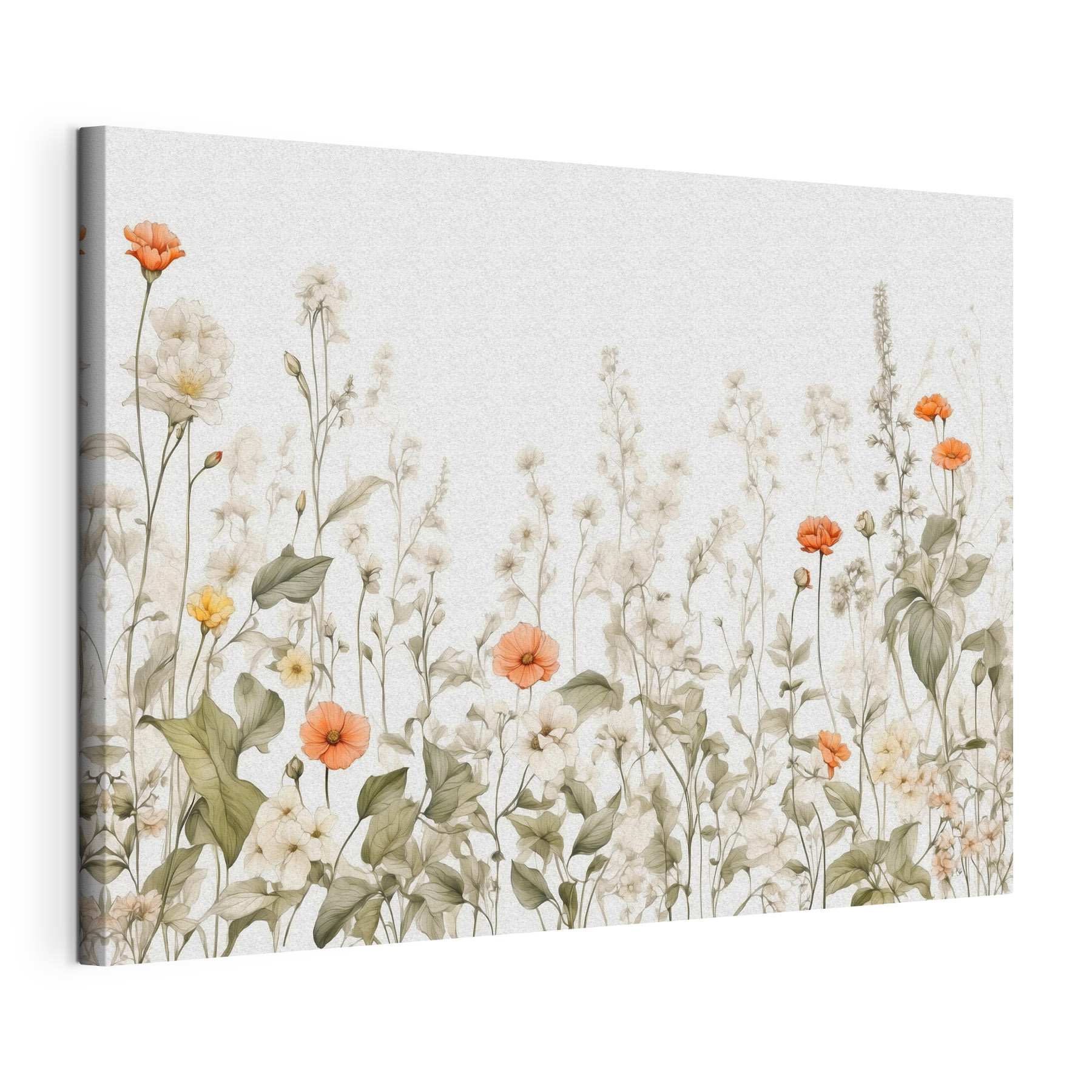 A group of flowers with leaves