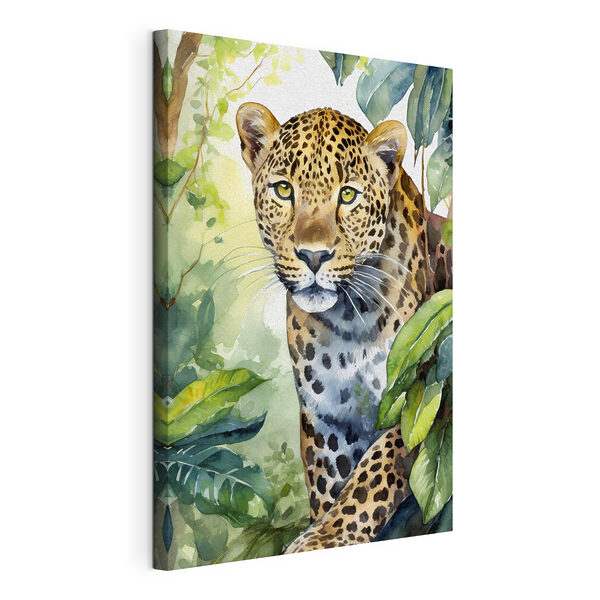 Un acquerello raffigurante un leopardo Quadri Un acquerello raffigurante un leopardo