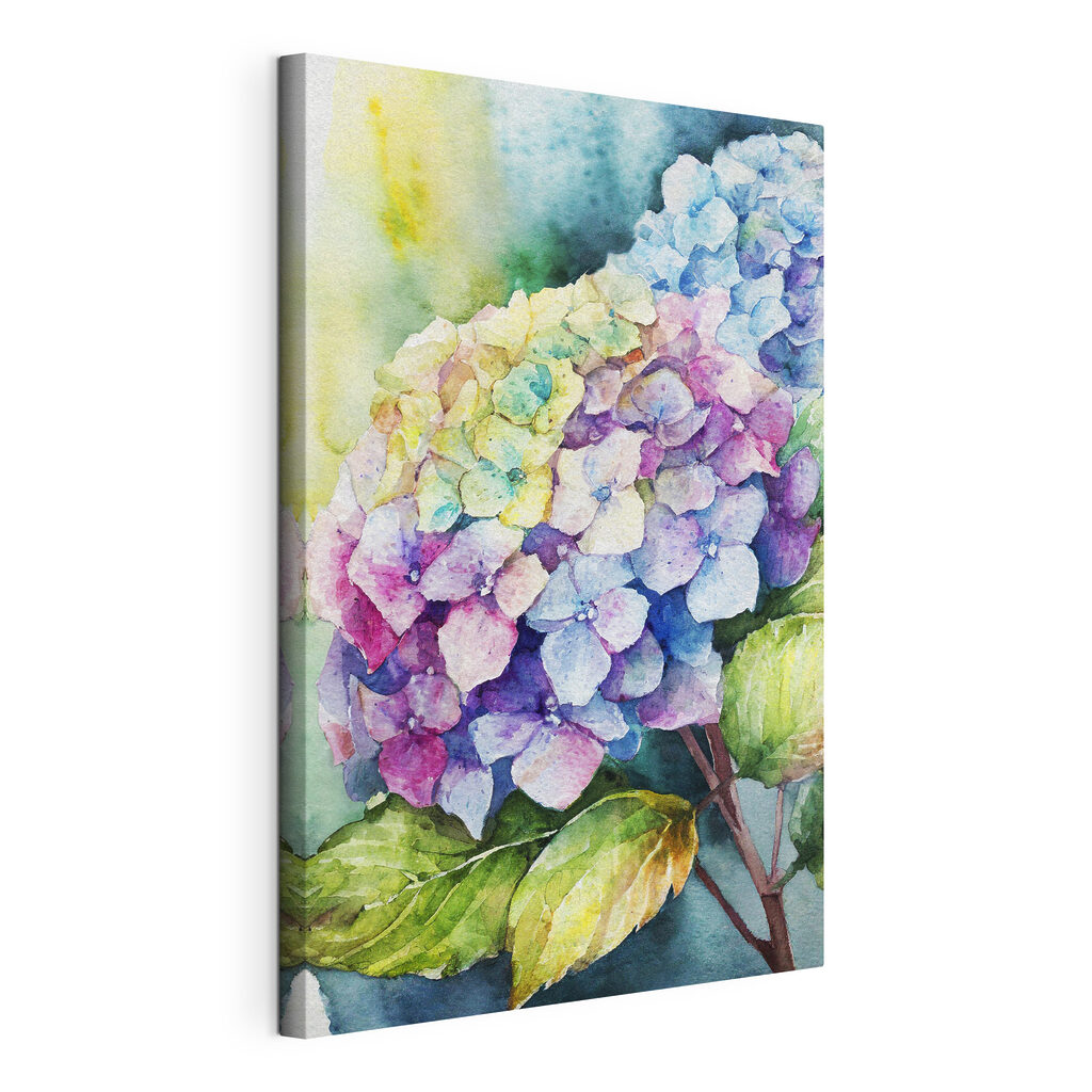 A watercolor of a flower