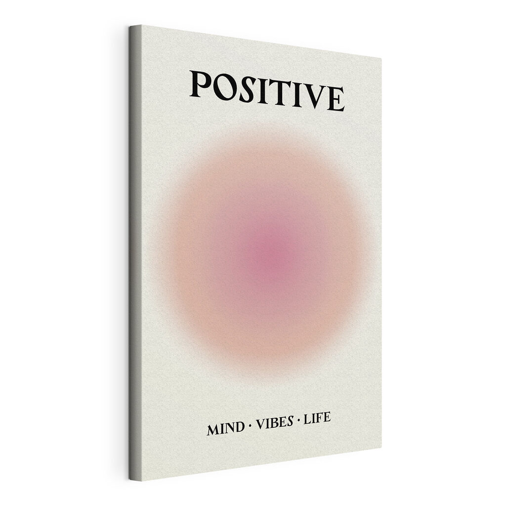 A pink circle with a white background