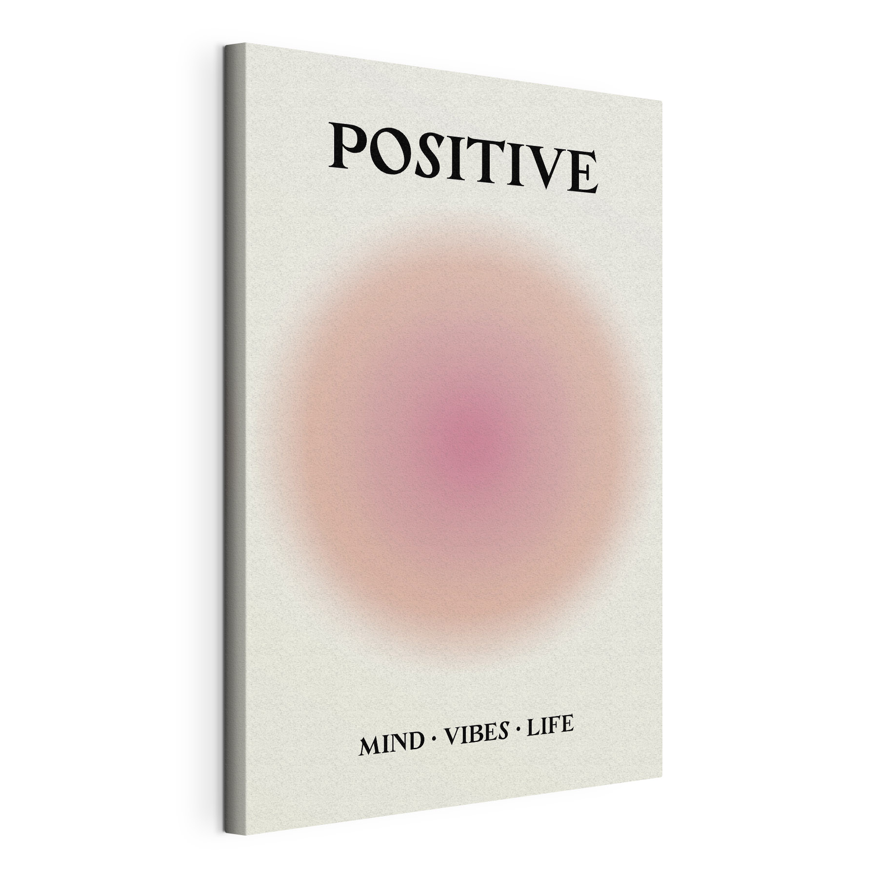 A pink circle with a white background