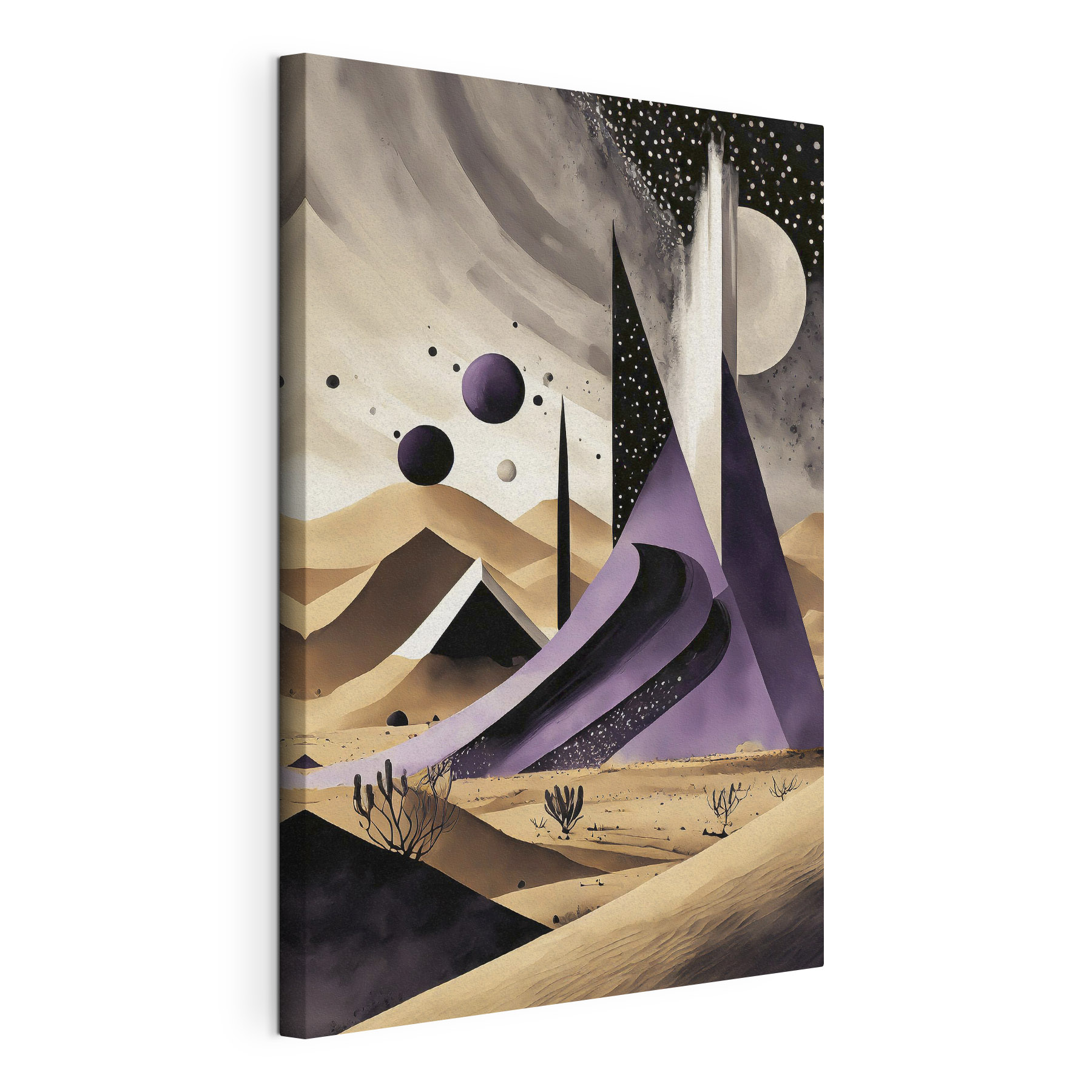 A purple and white desert landscape A purple and white desert landscape
