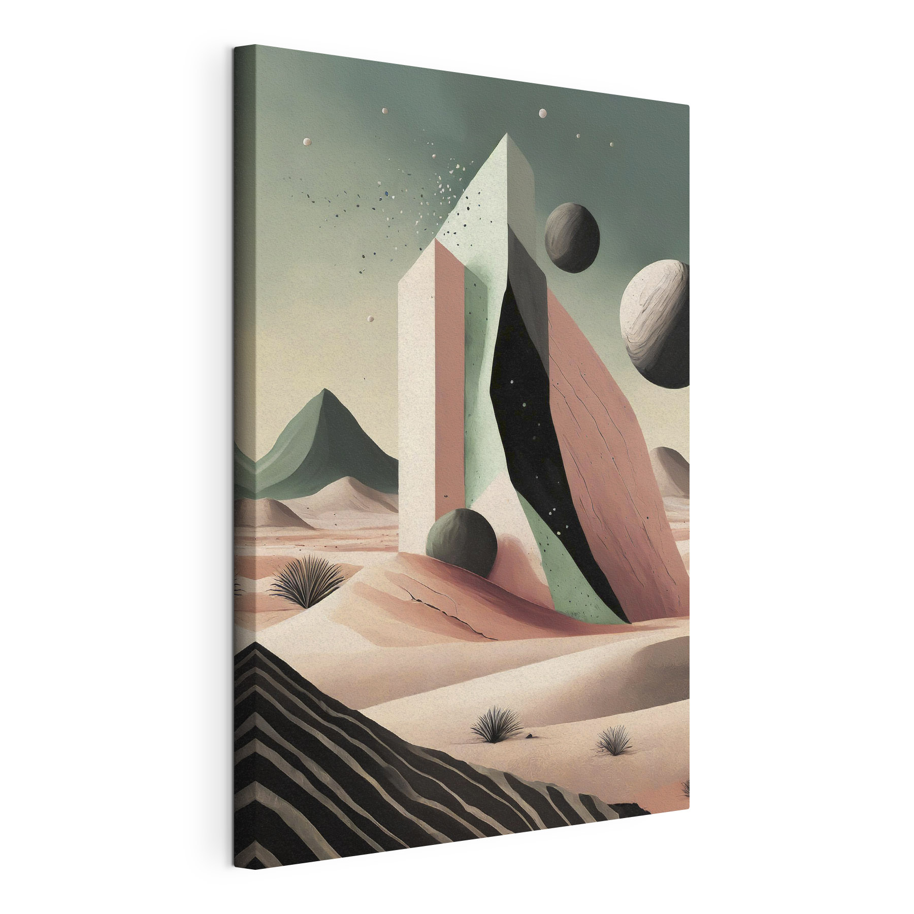 A digital art of a desert landscape