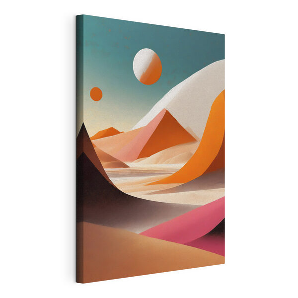 Quadri Un paesaggio desertico con dune di sabbia e uno specchio d'acqua (COD: s37367) Quadri Quadri Un paesaggio desertico con dune di sabbia e uno specchio d'acqua (COD: s37367)